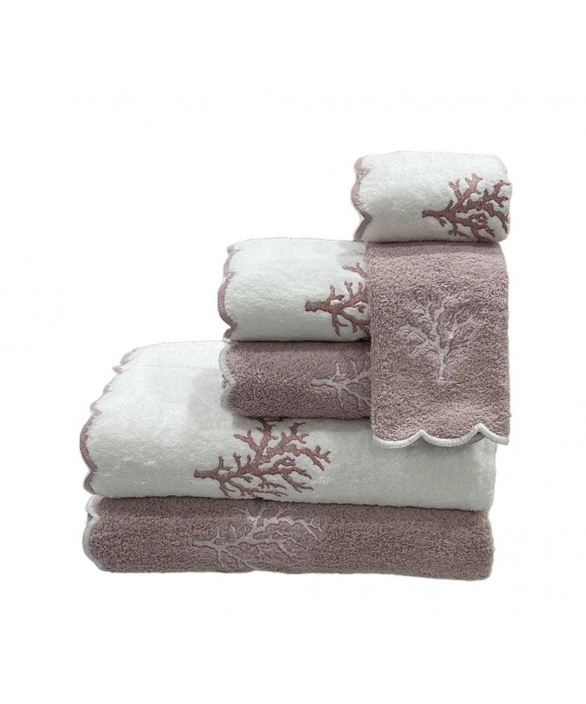 Conjunto de banho Árvore Rosa: 100% Algodão 550g | Laura Home