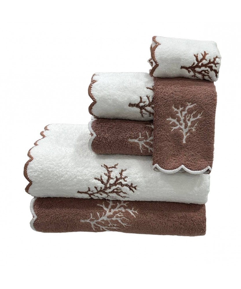 Juego de baño Árbol Terracota: 100% Algodón 550g | Laura Home