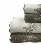 Conjunto de banho Árvore Taupe: 100% Algodão 550g | Laura Home
