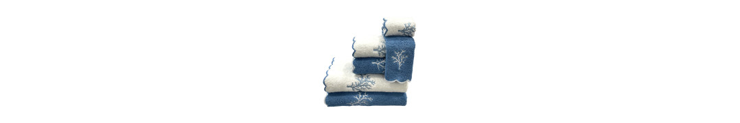 Juego de baño Árbol Azul Petróleo: 100% Algodón 550g | Laura Home
