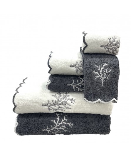 Conjunto de banho Árvore Cinza: 100% Algodão 550g | Laura Home