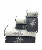 Conjunto de banho Árvore Cinza: 100% Algodão 550g | Laura Home