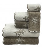 Conjunto de banho Árvore Taupe: 100% Algodão 550g | Laura Home