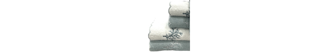 Juego de baño Árbol Verde Água: 100% Algodón 550g | Laura Home