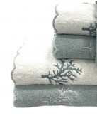 Juego de baño Árbol Verde Água: 100% Algodón 550g | Laura Home