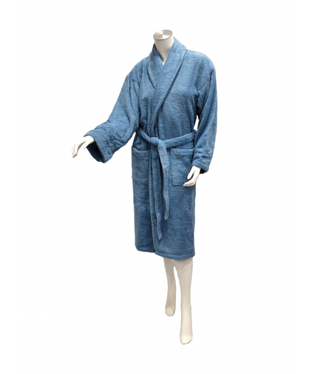 Albornoz Rizo Azul 100% Algodón 650g | Laura Home