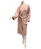 Albornoz Riso Liso Rosa Seco 100% Algodón 650g | Laura Home