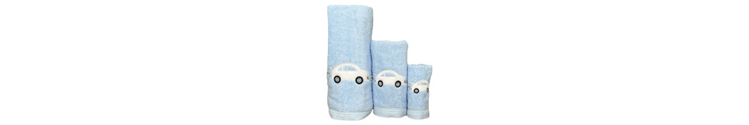 Jogo de Banho Carro Azul 100% algodão | Laura Home