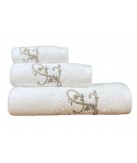 Jogo de Banho Branco Letra L 100% Algodão | Laura Home