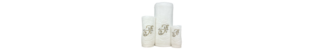 Juego de Baño Blanco Letra J 100% Algodón | Laura Home