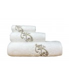 Jogo de Banho Branco Letra J 100% Algodão | Laura Home