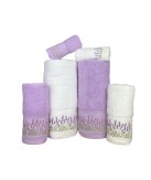 Conjunto de banho Lavanda Lilás: 100% Algodão 550g | Laura Home
