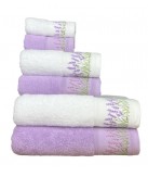 Conjunto de banho Lavanda Lilás: 100% Algodão 550g | Laura Home