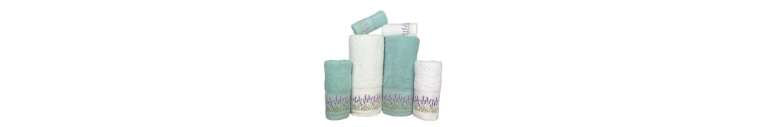 Juego de baño Lavanda Verde Agua: 100% Algodón 550g | Laura Home