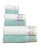 Conjunto de banho Lavanda Verde Água: 100% Algodão 550g | Laura Home