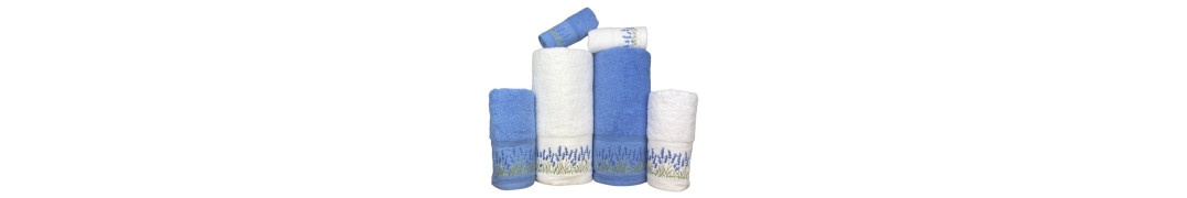 Juego de baño Lavanda Azul: 100% Algodón 550g | Laura Home