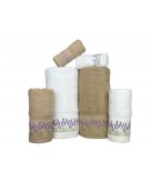 Juego de baño Lavanda Camel: 100% Algodón 550g | Laura Home