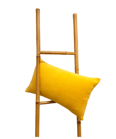 Capa de Almofada Chenille Amarelo em 100% Algodão | Laura Home