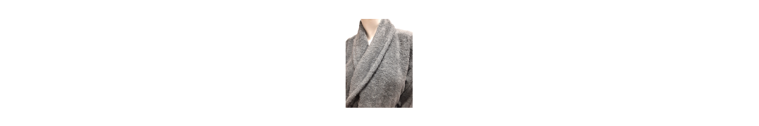 Albornoz Rizo Liso Gris Oscuro 100% Algodón 650g | Laura Home