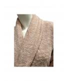 Albornoz Riso Liso Rosa Seco 100% Algodón 650g | Laura Home