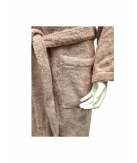 Albornoz Riso Liso Rosa Seco 100% Algodón 650g | Laura Home