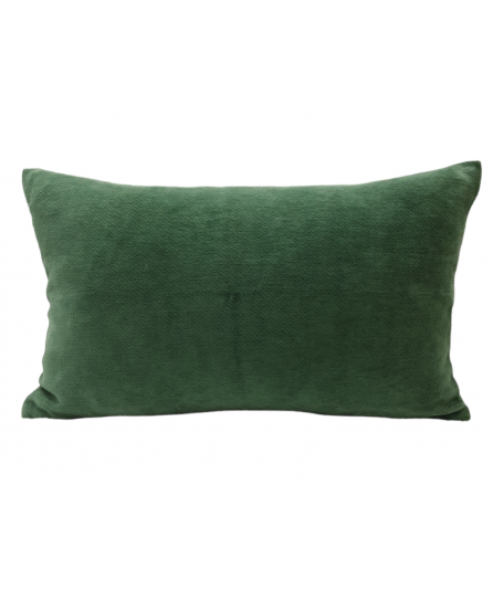 Capa de Almofada Chenille Verde Escuro em 100% Algodão | Laura Home