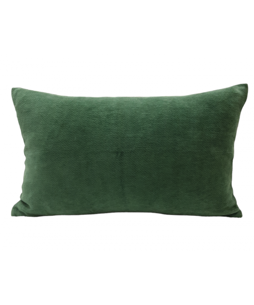 Capa de Almofada Chenille Verde Escuro em 100% Algodão | Laura Home