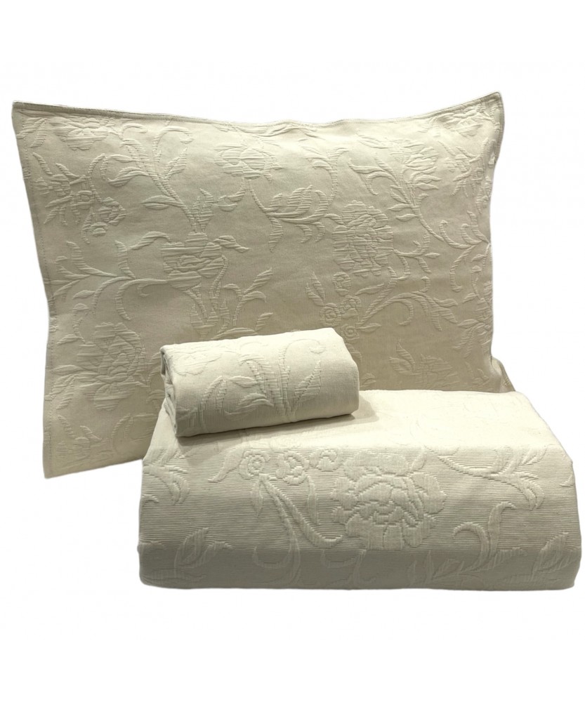 Capa de Edredão Damasco Beje