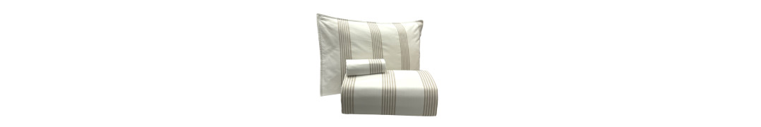 Capa de Edredão Riscas Taupe