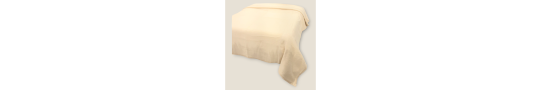 Manta ecológica beige en algodón - Confort natural