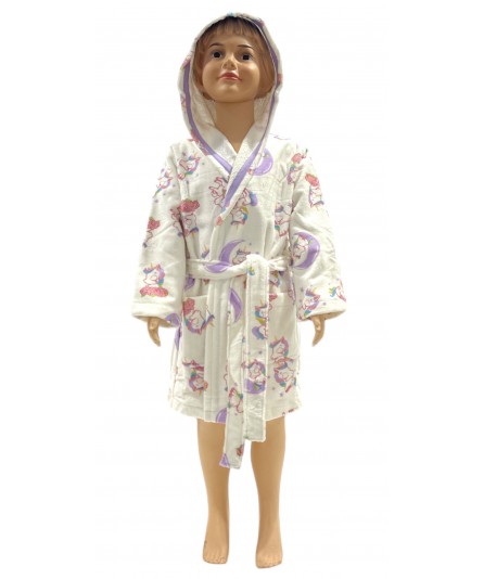 Albornoz Rizo Unicornio 100% Algodón Infantil | Laura Home