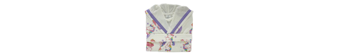 Albornoz Rizo Unicornio 100% Algodón Infantil | Laura Home