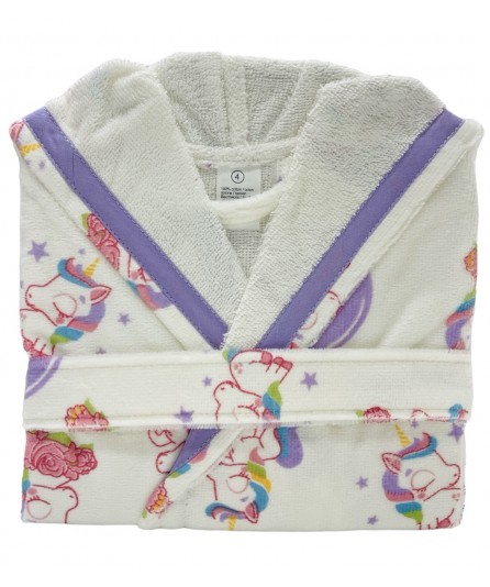 Albornoz Rizo Unicornio 100% Algodón Infantil | Laura Home