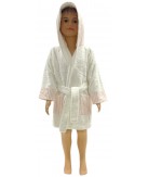 Albornoz Matilde Rosa 100% Algodón infantil | Laura Home