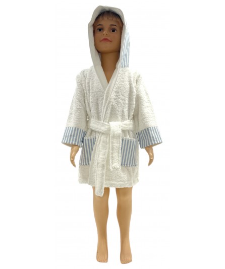 Robe Felpo Matilde Azul 100% Algodão para Criança | Laura Home