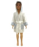 Albornoz Matilde Azul 100% Algodón infantil | Laura Home