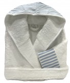 Albornoz Matilde Azul 100% Algodón infantil | Laura Home