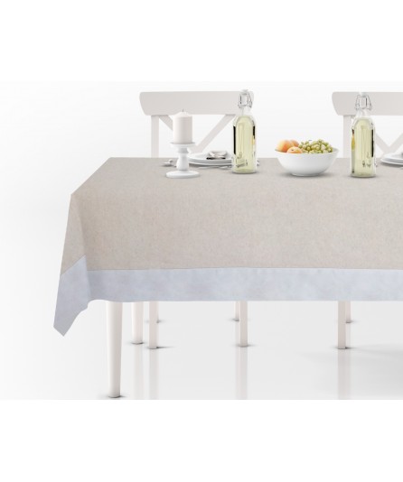 Toalha de mesa lisa alinhada com ponto aberto | Laura Home