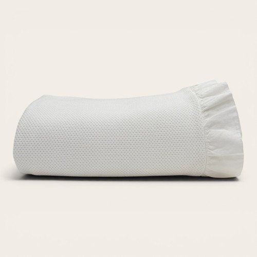 Manta Cefalú Blanco 100% algodón | Laura Home