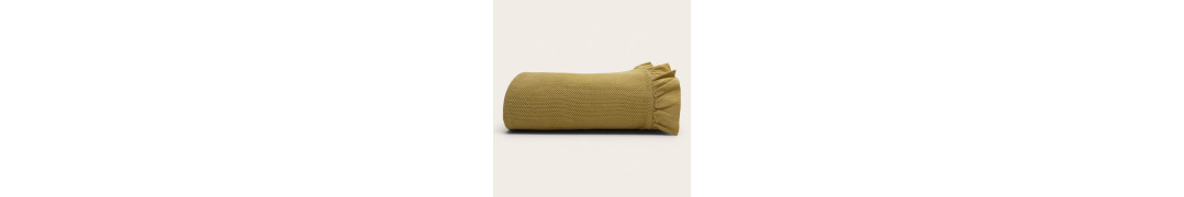 Manta Cefalú Amarillo 100% algodón | Laura Home