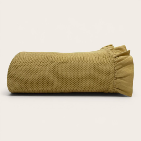 Manta Cefalú Amarillo 100% algodón | Laura Home