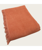 Manta Chenille Telha em Algodão com Franjas | Laura Home