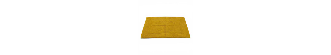 Alfombra de baño D20 Amarillo Mostaza 100% algodón | Fabricado en Portugal