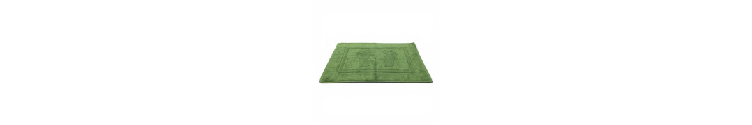Alfombra de baño D20 Verde 100% algodón | Fabricado en Portugal