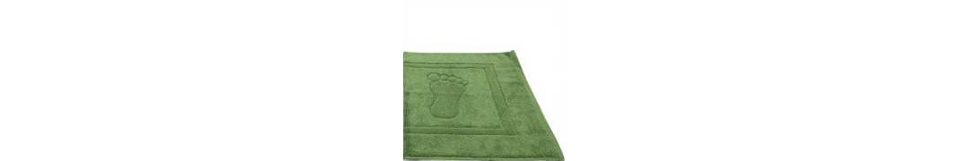 Alfombra de baño D20 Verde 100% algodón | Fabricado en Portugal
