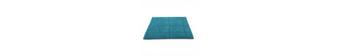 Alfombra de baño D20 Azul Esmeralda100% algodón | Fabricado en Portugal