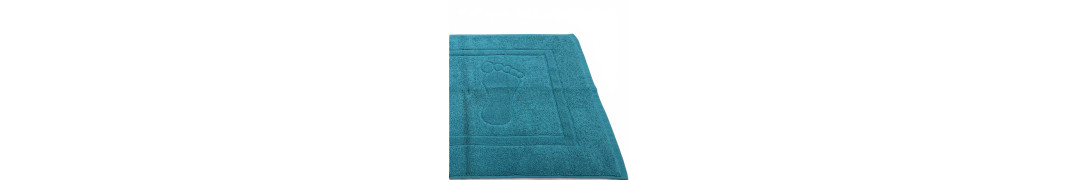 Alfombra de baño D20 Azul Esmeralda100% algodón | Fabricado en Portugal
