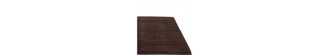 Alfombra de baño D20 Marrón 100% algodón | Fabricado en Portugal
