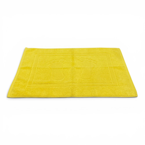Alfombra de baño D20 Amarillo 100% algodón | Fabricado en Portugal