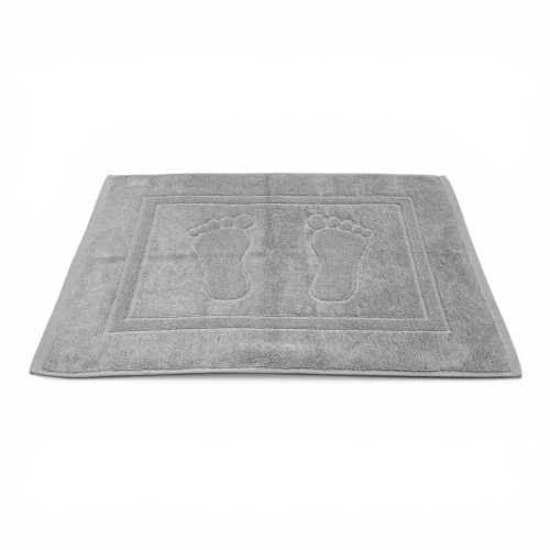 Alfombra de baño D20 Gris 100% algodón | Fabricado en Portugal